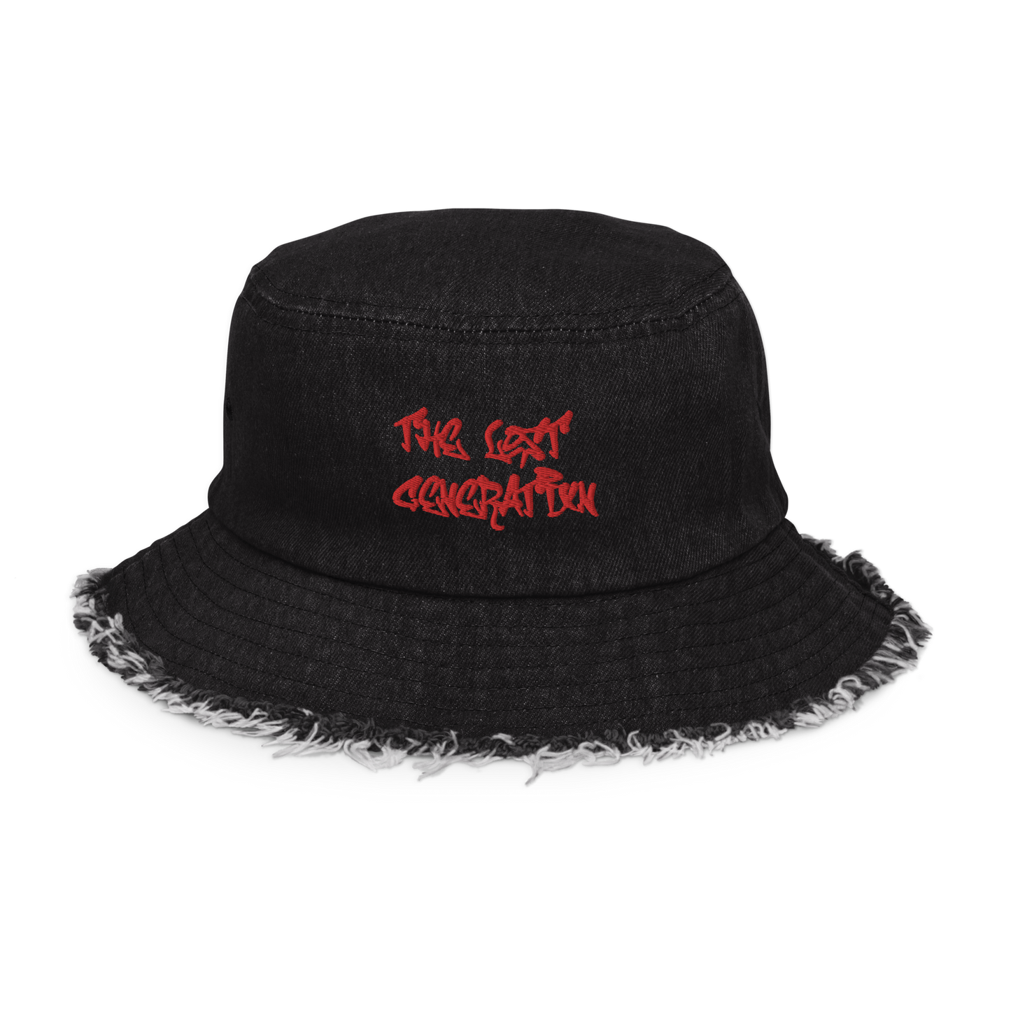 Distressed Denim Bucket Hat